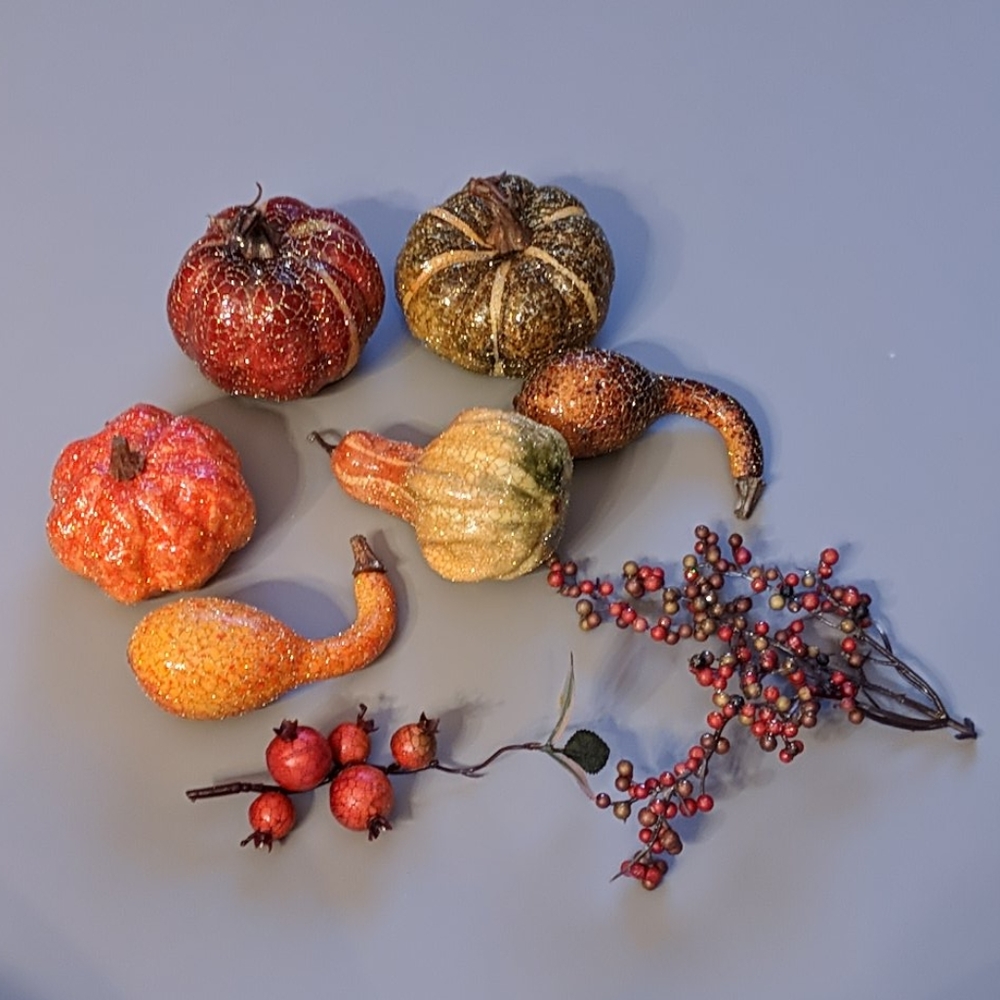 NIB Glittery Fall Decor Set - Picture 3 of 4